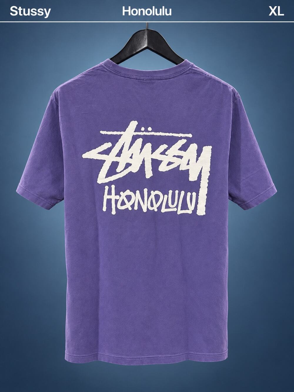 Stussy Honolulu Chapter Purple Graphic Tee XL NWOT